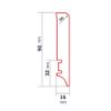 Immagine di BATTISCOPA CALVADOS-ASKANIA-ALMOND 90x16x2200 MM BARLINEK
