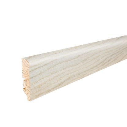 Immagine di BATTISCOPA CAPPUCCINO ROVERE LACCATO CREMA 60X16X2200 BARLINEK