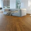 Immagine di PARQUET IN LEGNO COLLEZIONE BROWN SUGAR BRUSHED BELLEVED PICCOLO 1 STRIP LACCATO ROVERE SCURO PLANCIA 13X109,2 CM SPESSORE 14 MM BARLINEK