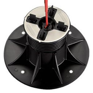 Immagine di SUPPORTO PVC PER TRAVETTO ALLUMINIO ALTEZZA REGOLABILE 2,8/3,8 CM