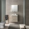 Immagine di MOBILE SELNOVA SQUARE 2 CASSETTI CON LAVABO 80 CM NOCE CHIARO SOSPESO GEBERIT