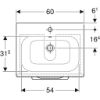 Immagine di MOBILE BAGNO SELNOVA SQUARE 2 CASSETTI CON LAVABO 60 CM GRIGIO OPACO LACCATO SOSPESO GEBERIT