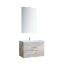 Immagine di MOBILE BAGNO ZIP 202 CORDA 2 CASSETTI 65 CM SOSPESO CON LAVABO, SPECCHIO E LAMPADA LED LABOR LEGNO