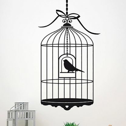 Immagine di STICKERS UCCELLO/GABBIA TWEET HOME 35x85 CM