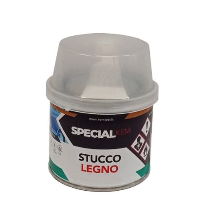 Immagine di STUCCO PER LEGNO BICOMPONENTE MARRONE 150 ML KEMIPOL