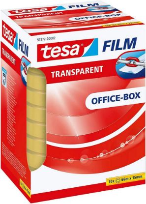 Immagine di NASTRO ADESIVO DA UFFICIO TRASPARENTE ALTO 15 MM ROTOLO 66 MT CONFEZIONE 10 PZ