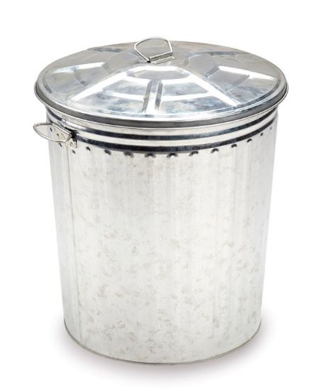 Immagine di BIDONE CON COPERCHIO ZINCATO LT 35