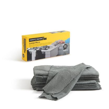 Immagine di PANNO MULTIUSO LAMPO MICRO IN MICROFIBRA CM 30x30 (BOX 25 PEZZI) ART.26640 PERFETTO