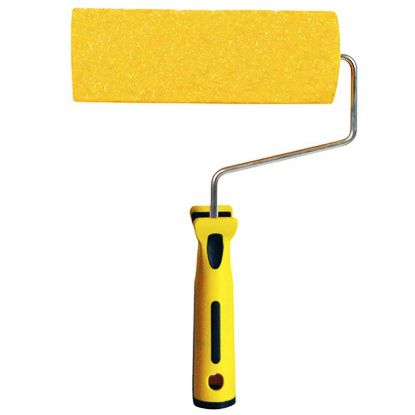 Immagine di RULLO SPUGNA PROFESSIONALE CM 20 PER USO BUCCIATO GRANA MEDIA CON MANICO CINGHIALE