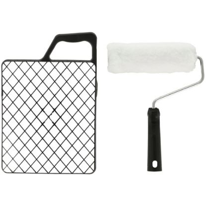 Immagine di RULLO CM 22 K40 BIANCO + RETE E MANICO FISSO PER USO PARETI E FACCIATE STORCH