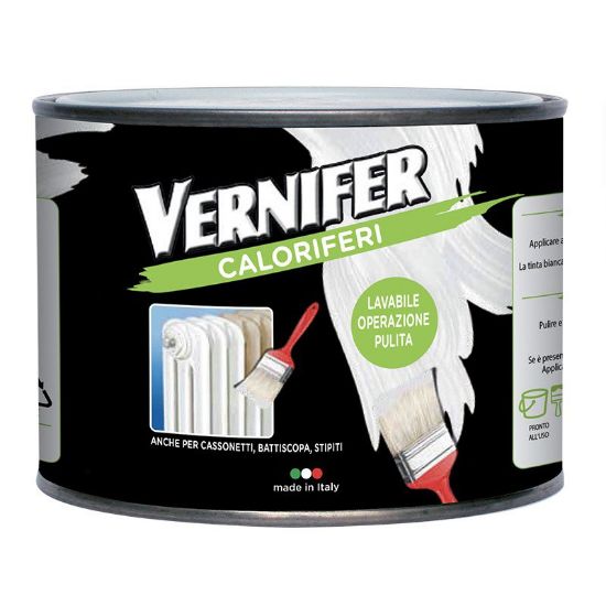 Immagine di SMALTO VERNIFER CALORIFERI BIANCO SATINATO ML 500 AREXONS