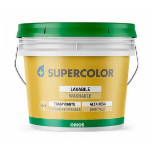 Immagine di SUPERLAVABILE SUPERCOLOR BIANCO 4 LT A PZ OIKOS