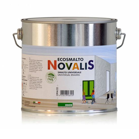 Immagine di SMALTO ALL ACQUA NOVALIS OPACO BIANCO 0,75 LT/PZ OIKOS