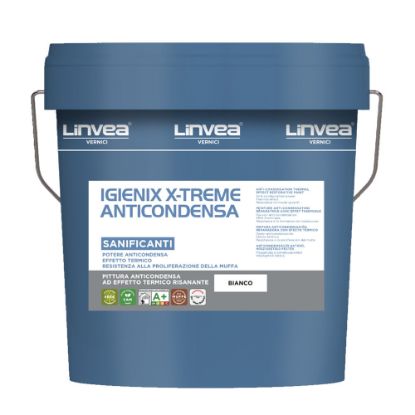 Immagine di PITTURA ANTICONDENSA ANTIMUFFA IGIENIX X-TREME BIANCO 4 LT LINVEA