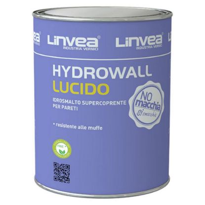 Immagine di SMALTO MURALE HYDROWALL LUCIDO BIANCO/PASTEL 10 LT BASE P LINVEA