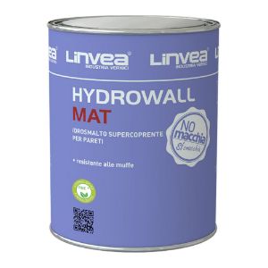 Immagine di SMALTO MURALE HYDROWALL MATT BIANCO/PASTEL 1 LT BASE P LINVEA