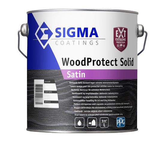 Immagine di PITTURA SEMI-COPRENTE WOODPROTECT SOLID SATIN BASE WN/BIANCO 1 LT PPG SIGMA