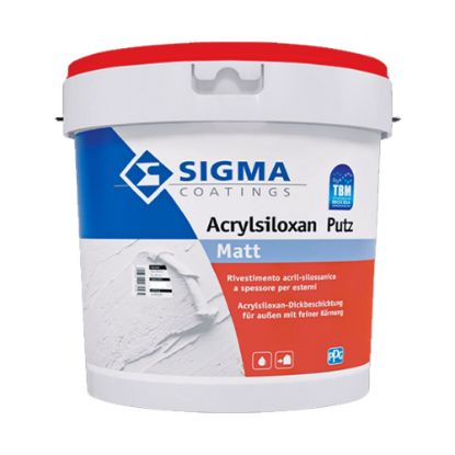 Immagine di RIVESTIMENTO ACRIL-SILOSSANICO ACRYLSILOXAN PUTZ NF 2,4 KG CAMPIONE 1,2 MM BASE ZN COLORATO PPG SIGMA
