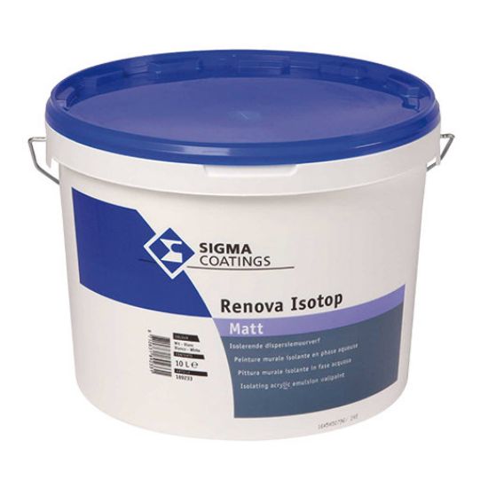 Immagine di PITTURA ANTIMACCHIA RENOVA ISOTOP MAT 10 LT WN BIANCO PPG SIGMA