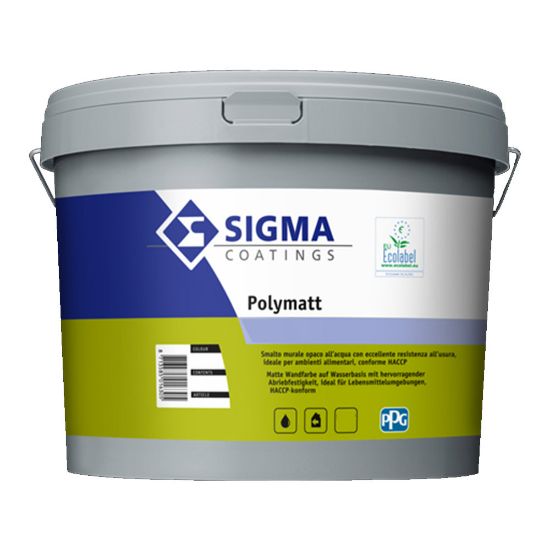 Immagine di SMALTO MURALE POLYMATT 10 LT BASE ZN COLORATO PPG SIGMA