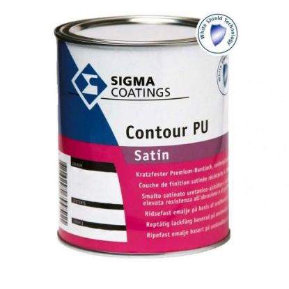 Immagine di SMALTO AL SOLVENTE CONTOUR PU SATIN 1 LT BIANCO PPG SIGMA