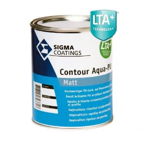 Immagine di SMALTO ALL'ACQUA CONTOUR AQ-PU MAT 1 LT BASE LN PPG SIGMA