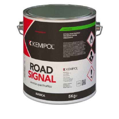 Immagine di VERNICE SPARTITRAFFICO KG 5 BIANCO KEMIPOL