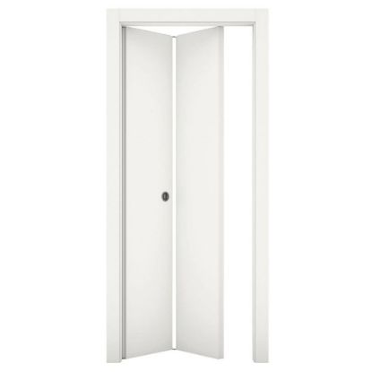 Immagine di PORTA OLTRE A LIBRO QUATER FRASSINO BIANCO MISURA 80X210X10/12 CM REVERSIBILE
