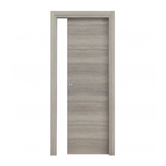 Immagine di PORTA MICROTEC ROVERE GRIGIO SCORREVOLE INTERNO MISURA 60x210x10/12 CM REVERSIBILE