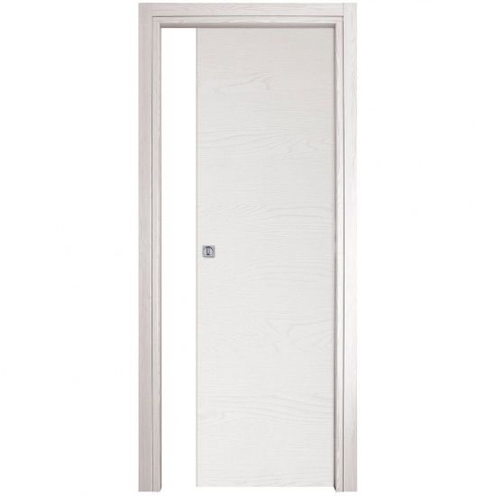 Immagine di PORTA MICROTEC FRASSINO BIANCO SCORREVOLE INTERNO MISURA 80x210x10/12 CM REVERSIBILE