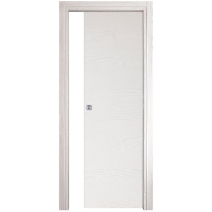 Immagine di PORTA MICROTEC FRASSINO BIANCO SCORREVOLE INTERNO MISURA 210X70X10/12 CM REVERSIBILE