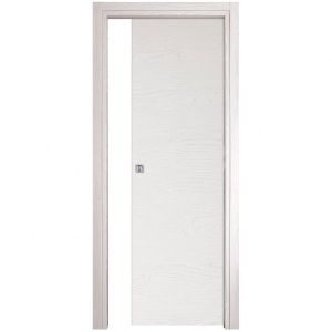 Immagine di PORTA MICROTEC FRASSINO BIANCO SCORREVOLE INTERNO MISURA 60x210x10/12 CM REVERSIBILE