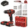 Immagine di TRAPANO AVVITATORE PERCUSSIONE TE-CD 18/40 LI CON 2 BATTERIA 18V 2AH E CASSETTA CON 64 ACCESSORI EINHELL