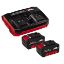 Immagine di STARTER KIT 2 BATTERIE 18V 4,0AH CARICA BATTERIE DOPPIO RAPIDO EINHELL