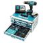 Immagine di TRAPANO AVVITATORE A PERCUSSIONE DHP453RF3J 42NM CON 2 BATTERIE 18V.3,0AH E VALIGGETTA CON 58 ACCESSORI MAKITA