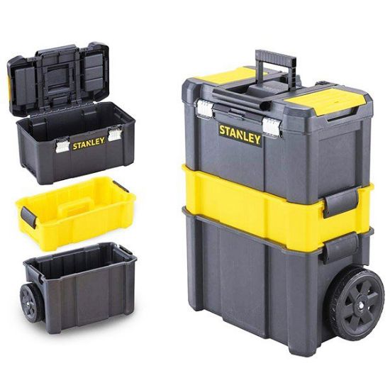 Immagine di CARRELLO PORTA UTENSILI IN PLASTICA 3 LIVELLI STANLEY