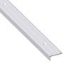 Immagine di PROFILO PROTEZIONE SCANALATO 25 MM x 10 MM ALLUMINIO ARGENTO PREFORATO 1 MT