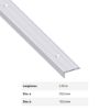 Immagine di PROFILO PROTEZIONE SCANALATO 25 MM x 10 MM ALLUMINIO ARGENTO PREFORATO 1 MT