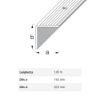 Immagine di PROFILO PROTEZIONE SCANALATO 19 MM x 20 MM ALLUMINIO OTTONE PREFORATO 1 MT