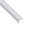 Immagine di PROFILO PROTEZIONE SCANALATO 25 MM x 20 MM ALLUMINIO ARGENTO PREFORATO 1 MT