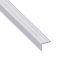 Immagine di PROFILO PROTEZIONE SCANALATO 25 MM x 20 MM ALLUMINIO ARGENTO PREFORATO 1 MT