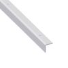 Immagine di PROFILO PROTEZIONE SCANALATO 19 MM x 20 MM ALLUMINIO ARGENTO PREFORATO 1 MT