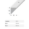 Immagine di PROFILO PROTEZIONE SCANALATO 19 MM x 20 MM ALLUMINIO ARGENTO PREFORATO 1 MT
