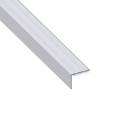 Immagine di PROFILO PROTEZIONE AUTOADESIVO 25 MM x 8 MM ALLUMINIO ARGENTO 1 MT