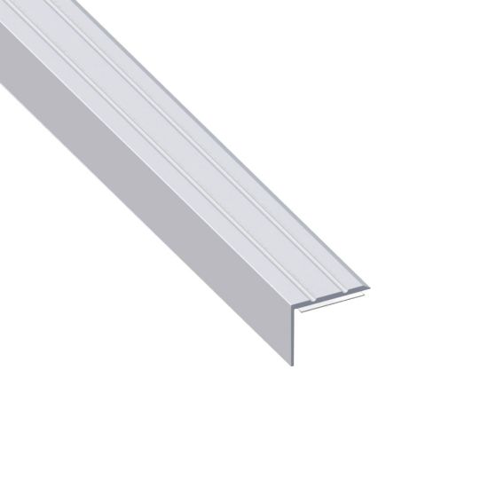Immagine di PROFILO PROTEZIONE AUTOADESIVO 25 MM x 8 MM ALLUMINIO ARGENTO 1 MT