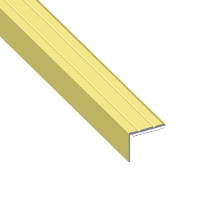 Immagine di PROFILO PROTEZIONE AUTOADESIVO 25 MM x 18 MM ALLUMINIO OTTONE 1 MT