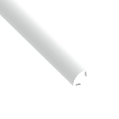 Immagine di LISTELLO ANGOLARE A QUADRANTE AUTOADESIVO 14 MM PVC BIANCO LUNGHEZZA 1 MT