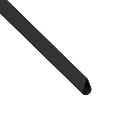 Immagine di PROFILO PER BORDO DI CORNICI 8,5 MM x 15 MM PVC NERO LUNGHEZZA 1 MT