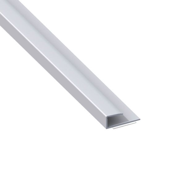 Immagine di PROFILO PROTEZIONE BORDI AUTOADESIVO 15 MM X 7 MM ALLUMINIO ARGENTO LUNGHEZZA 1 MT