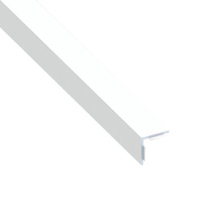 Immagine di ANGOLARE AUTOADESIVO 20 MM x 20 MM SPESSORE 1,5 MM ALLUMINIO BIANCO LUNGHEZZA 1 MT